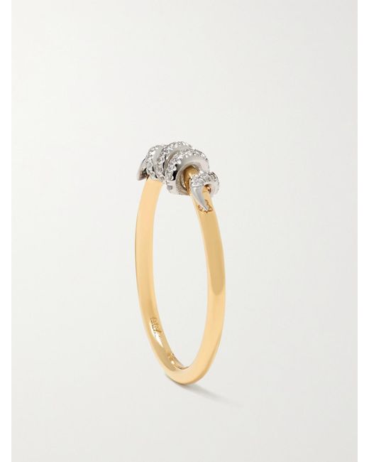 Ileana Makri Natural Twisted Boa 18-Karat And Diamond Ring