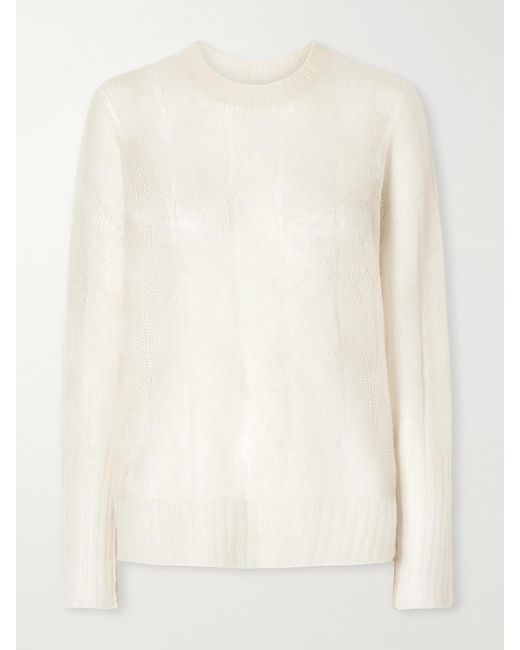 Joseph Natural Delfina Mohair And Silk-Blend Sweater