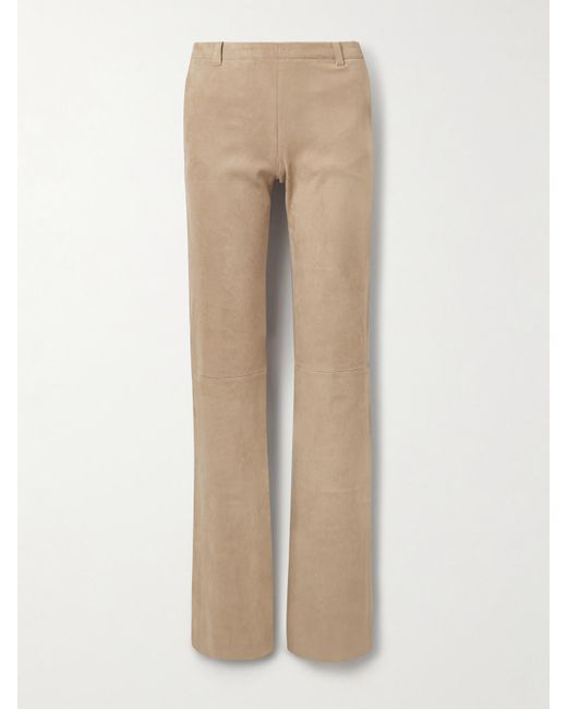 Stouls Natural Oswald Hose Mit Geradem Bein Aus Veloursleder