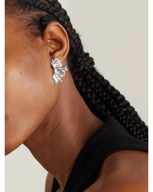 YSSO Metallic Crescent Sun Ohrringe Aus
