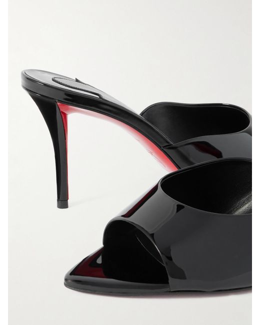 Christian Louboutin Natural Miss Z 80 Patent-Leather Mules
