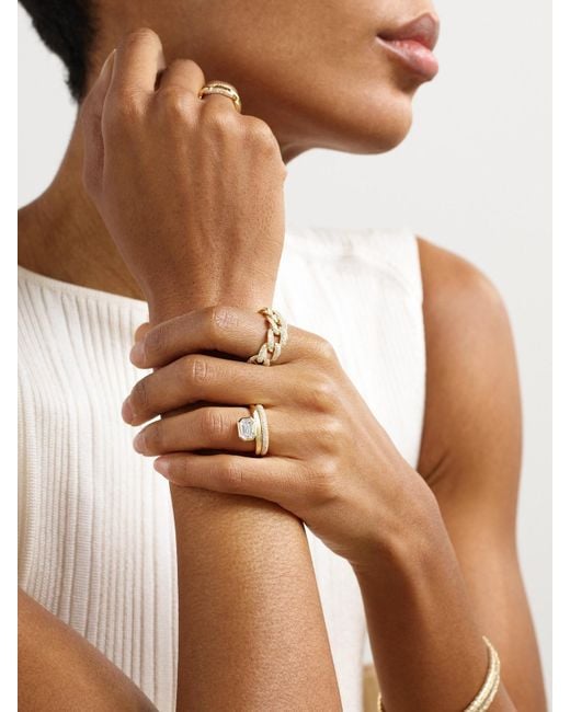SHAY Natural Floating Bezel 18-Karat Diamond Ring