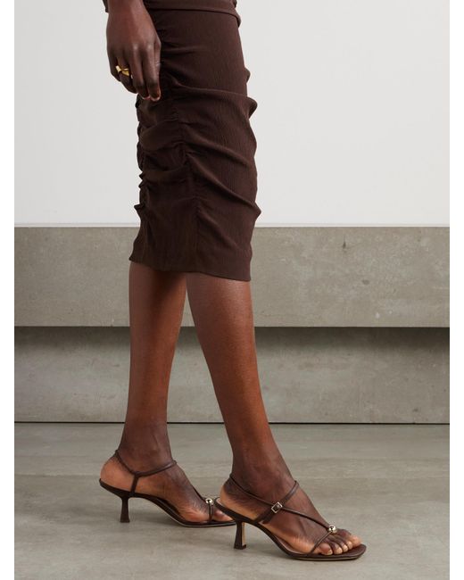 Loeffler Randall Natural Triana Sandalen Aus Leder Mit Verzierung