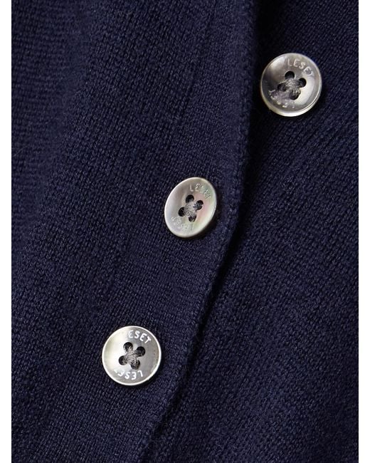 Leset Blue James Merino Wool Polo Shirt