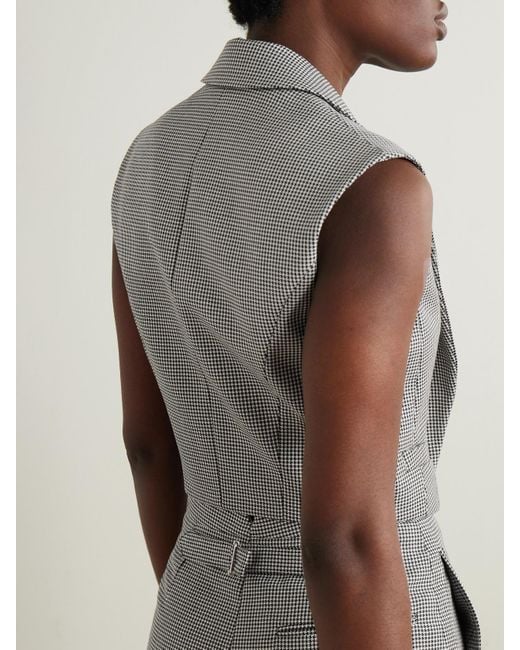 Alexander McQueen Gray Weste Aus Einer Woll-Mohairmischung Mit Hahnentrittmuster