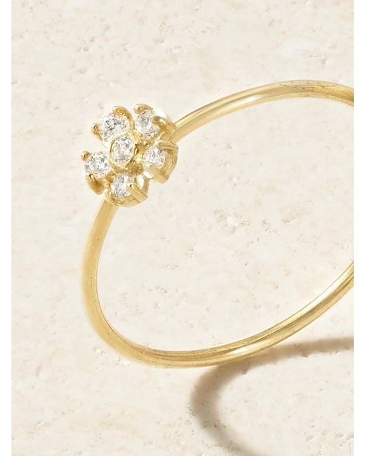 Jennifer Meyer Natural Flower 18-Karat Diamond Ring