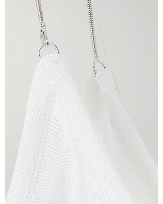 Alaïa White Top Aus Strick Mit Verzierung