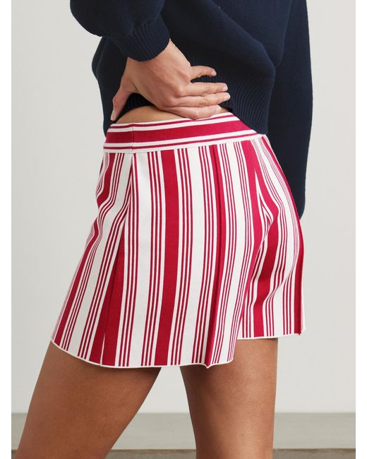 High Sport Red Savannah Striped Cotton-Blend Shorts