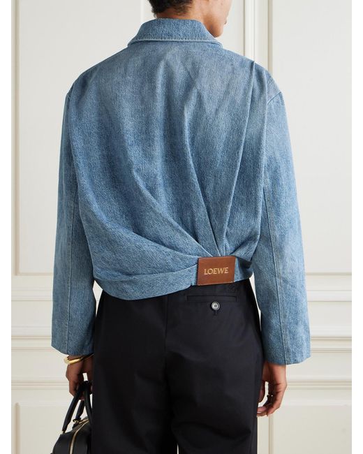 Loewe Blue Draped Denim Jacket