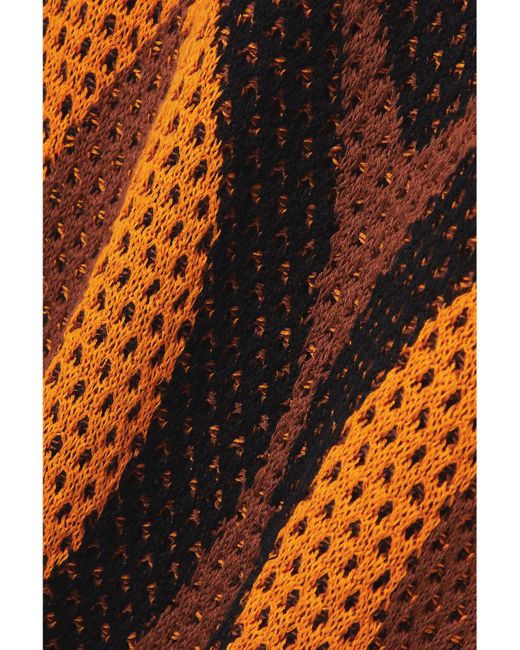 Johanna Ortiz Brown Cultural Roots Maxikleid Aus Gehäkelter Pima-Baumwolle Mit Fransen Und Cut-Outs