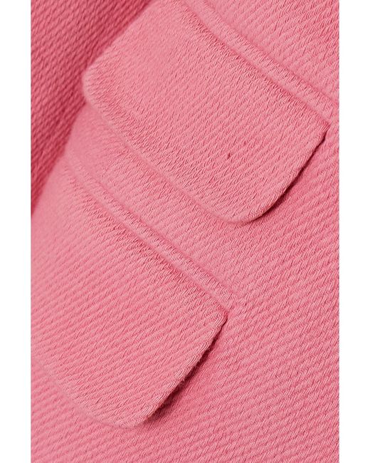 Thebe Magugu Pink Tie-Detailed Open-Back Wool-Twill Blazer