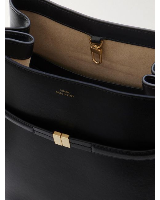Totême  Black Tote Aus Leder Mit Gürtel