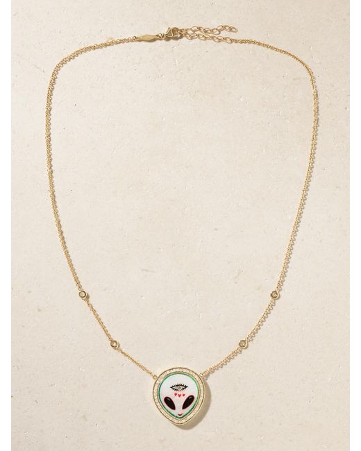Jacquie Aiche Natural Alien Small 14-Karat Multi-Stone Necklace