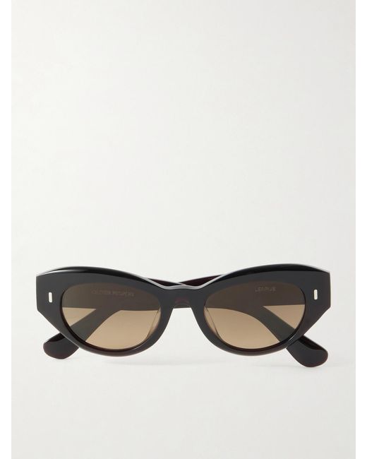 Oliver Peoples Brown Lerrue Cat-Eye Acetate Sunglasses