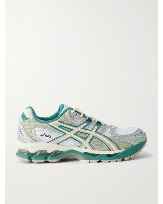 Asics Green Gel-Nimbus 10.1 Sneakers Aus Mesh Und Ripstop Mit Metallic-Gummibesätzen