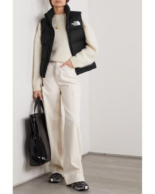 The North Face Black 1996 Retro Nuptse Gesteppte Daunenweste Aus Beschichtetem Ripstop