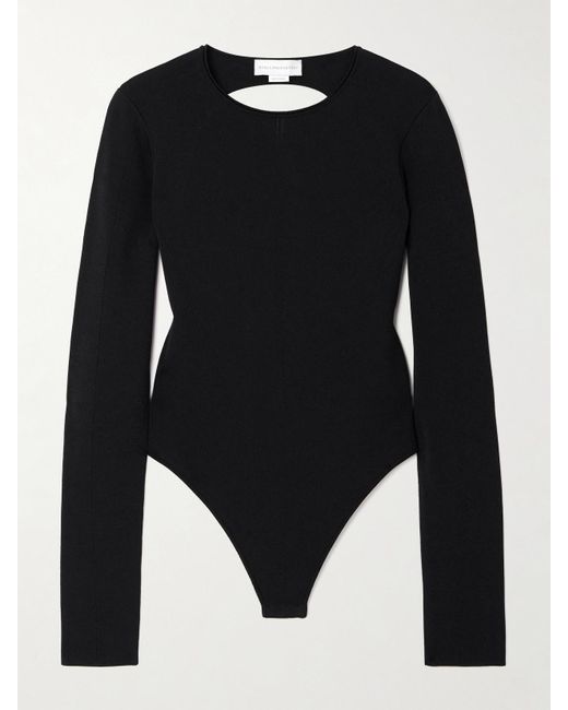 Stella McCartney Black Open-Back Knitted Bodysuit