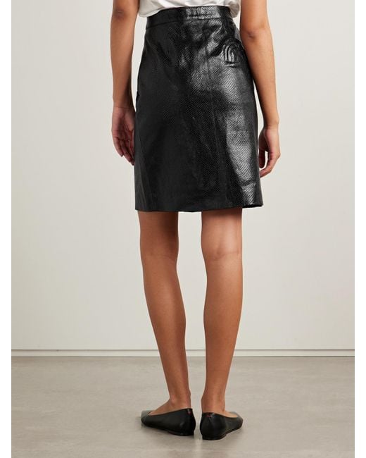 Blazé Milano Black Popeye Rock Aus Leder Mit Schlangeneffekt