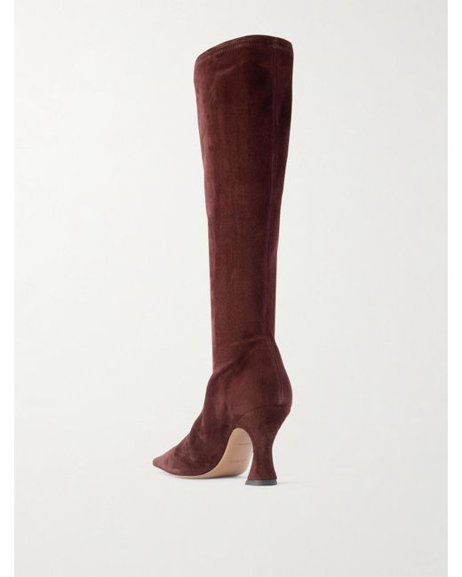 Neous Red Suede Knee Boots