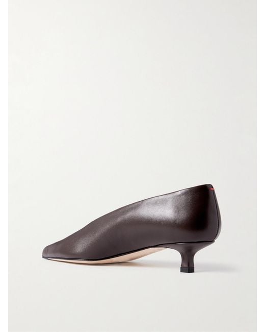 Aeyde Brown Clara Leather Pumps