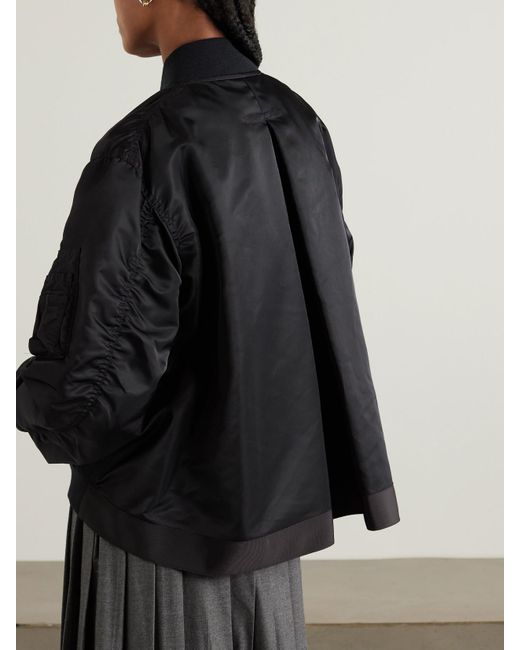 Sacai Black Ma- Shell Bomber Jacket