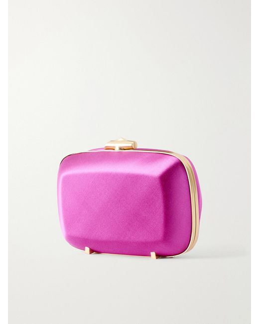 Roger Vivier Pink Boite De Nuit Satin Clutch