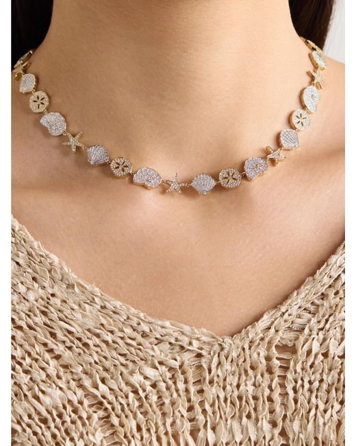 Sydney Evan Natural Sea Life 18-Karat And Diamond Necklace