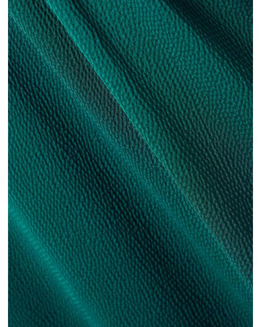 Sea Green Noa Midikleid Aus Gehämmertem Satin Mit Spitzenbesätzen