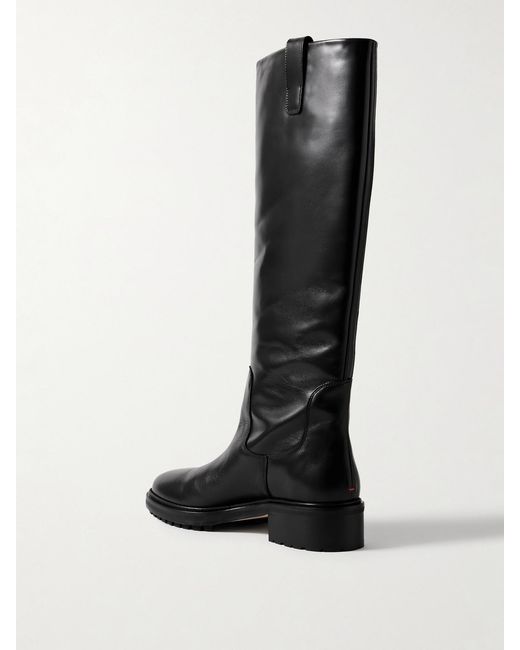 Aeyde Black Henry Leather Knee Boots