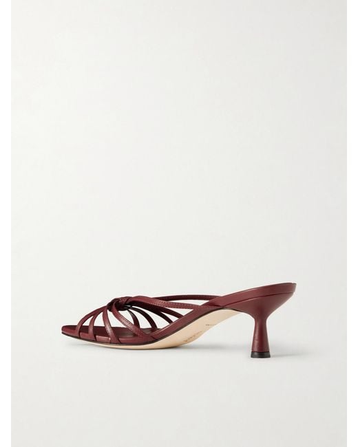 Aeyde Red Abby Leather Mules