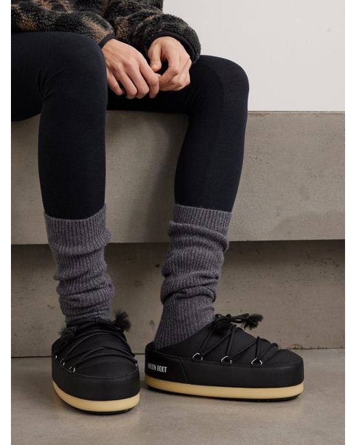 Moon Boot Blue Evx Slip-Ons Aus Shell