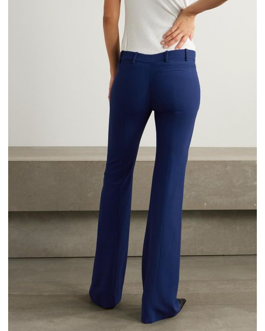 Alexander McQueen Blue Schlaghose Aus Crêpe