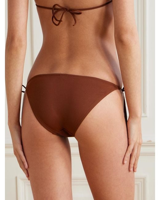 Eres Brown Exquise Embellished Bikini Briefs