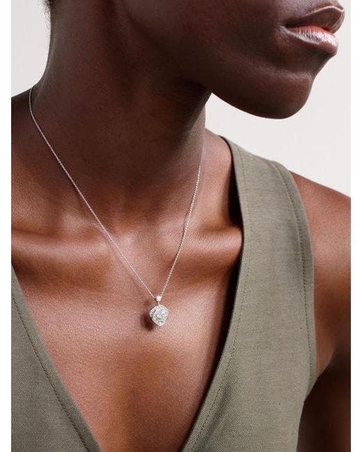 David Morris Natural Frozen Kiss 18-Karat Diamond Necklace