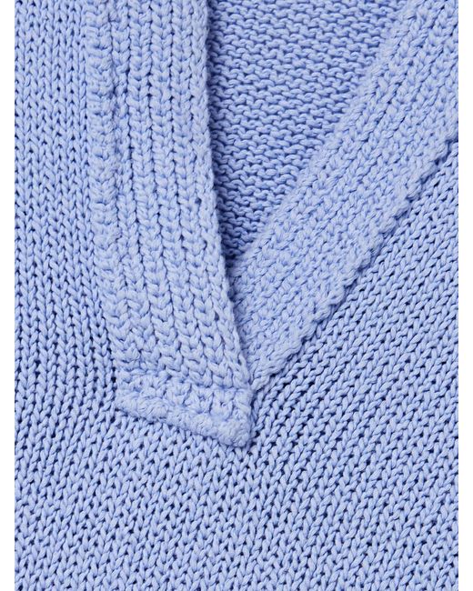 Pull Façon Polo En Coton Mélangé Reeve Proenza Schouler en coloris Blue