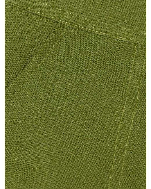 Eres Green L'Intemporel Correct Linen Shorts