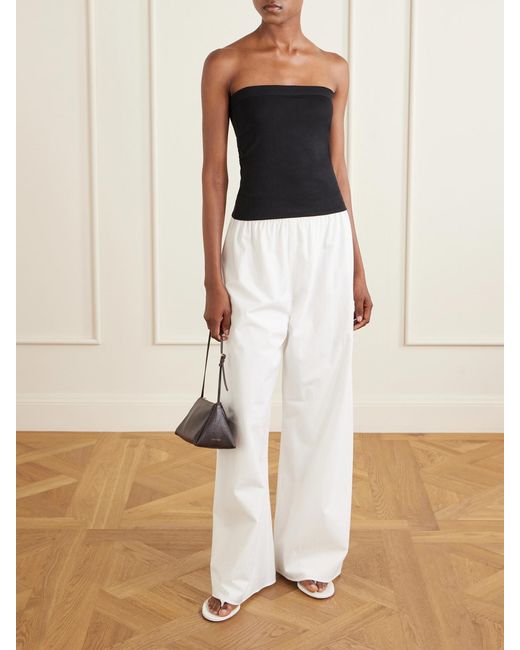 Flore Flore Black Bes Strapless Organic Cotton-Jersey Top