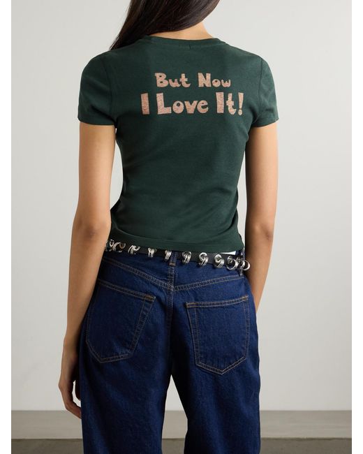 Re/done Green 90S Printed Recycled Cotton-Jersey T-Shirt