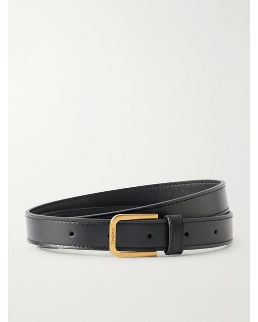 Saint Laurent Black Leather Belt