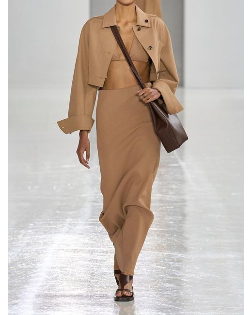 Max Mara Natural Cropped Cotton-Blend Gabardine Jacket