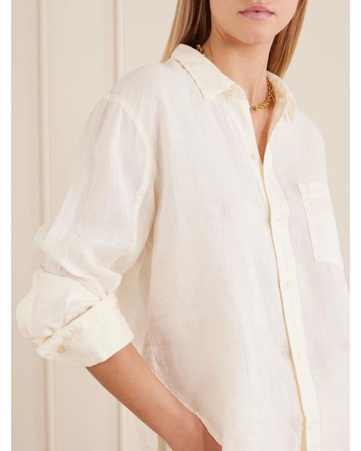 Citizens of Humanity Natural Kayla Shrunken Linen Shirt