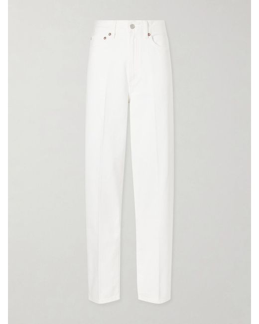 Agolde White 80S High-Waist Straight-Leg Jeans