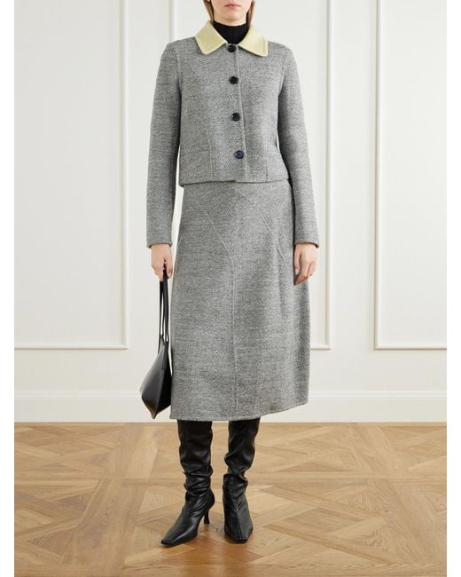 Proenza Schouler Gray Gaelle Wool-Blend Jacket