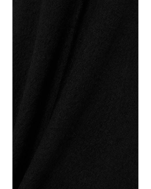 Rick Owens Black Bolan Wool-Flannel Flared Pants