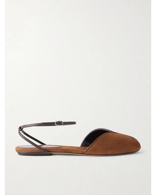 Le Monde Beryl White Valetta Suede Sandals