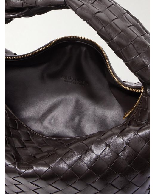 Bottega Veneta Black Jodie Small Intrecciato Leather Tote