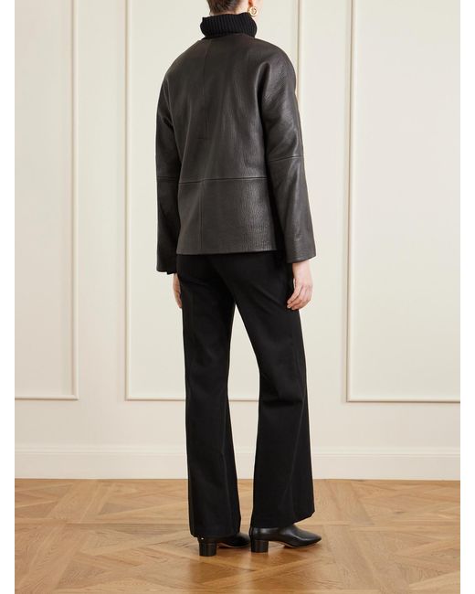 Joseph Black Barbs Paneled Textured-Leather Jacket
