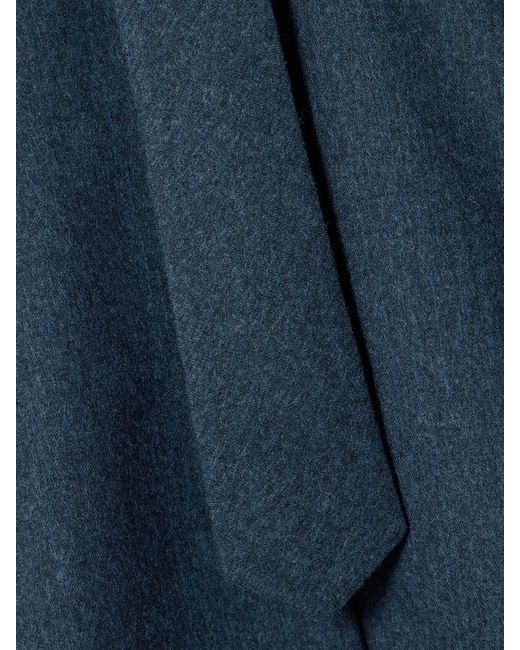 Kallmeyer Blue Billie Tie-Detailed Wool-Twill Shirt