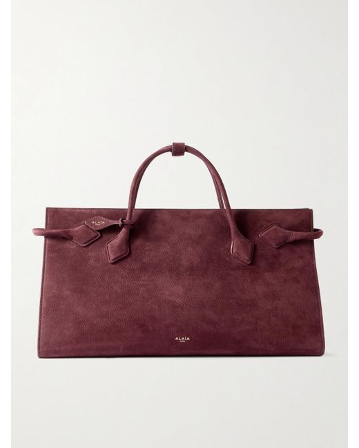 Alaïa Red East West Nubuck Tote