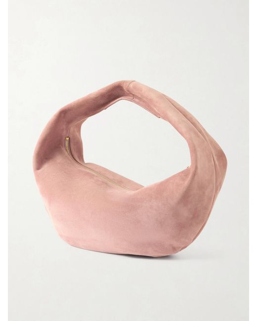 Khaite Pink Olivia Medium Suede Tote